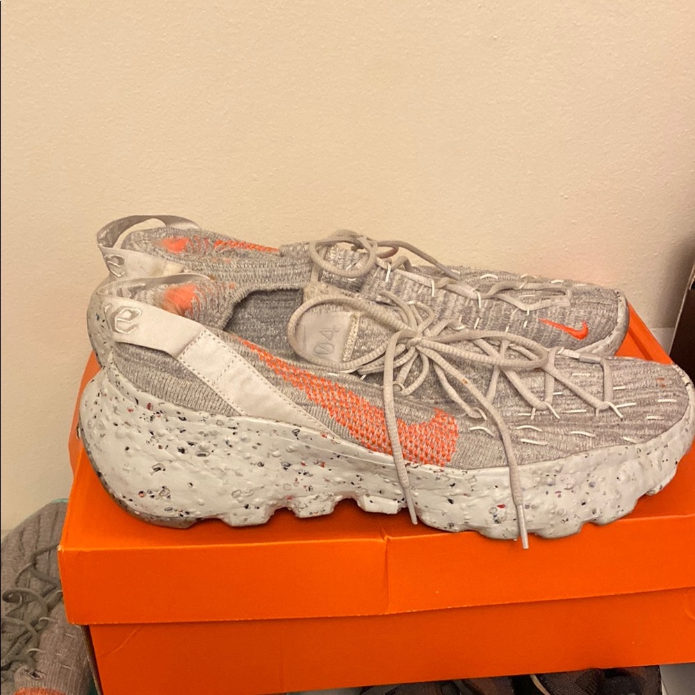 Nike Gray and Orange Athletic Shoes